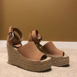 Marc Fisher Tan Wedges